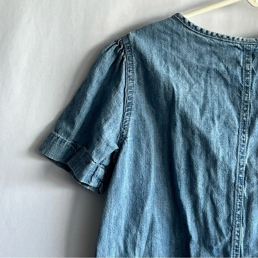 Gap Chambray Short Sleeve Denim Dress